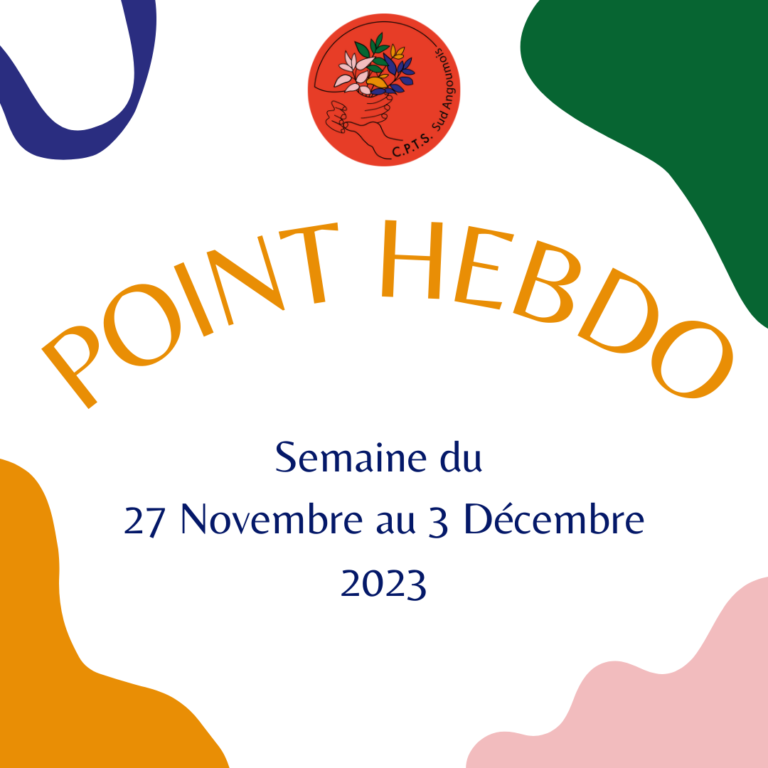 Point Hebdo 27/11/23 au 03/12/23